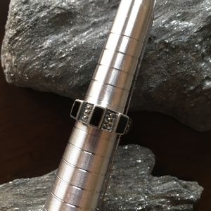 Marcasite and Onyx Ring